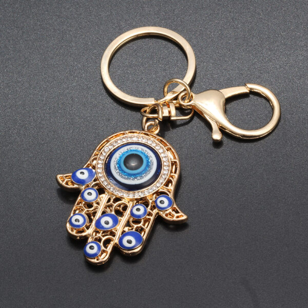 Wholesale Metal Hand of Fatima Demon Eye Creative Keychain