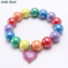 Wholesale Rainbow Beaded Alloy Kids Bracelet