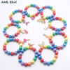 Wholesale Rainbow Beaded Alloy Kids Bracelet