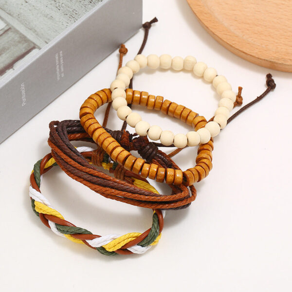 11361943871_2118088041 Wholesale Vintage Hemp Rope Leather Bracelet Set of Four