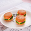Wholesale PVC Faux Burger Keychain