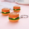 Wholesale PVC Faux Burger Keychain