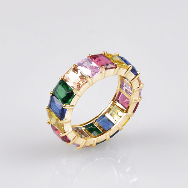 11373696661_109136280 Wholesale Jewelry Colored Square Zirconia Copper Rings