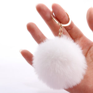 White / 7cm fur ball