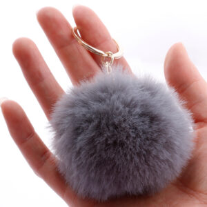 Grey / 7cm fur ball
