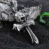 Wholesale Skull Cross Pendant Alloy Necklace