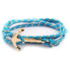 Wholesale Nylon Rope Alloy Anchor Bracelet