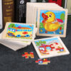 Wholesale Cartoon Animal Jigsaw Puzzle Wooden TOY