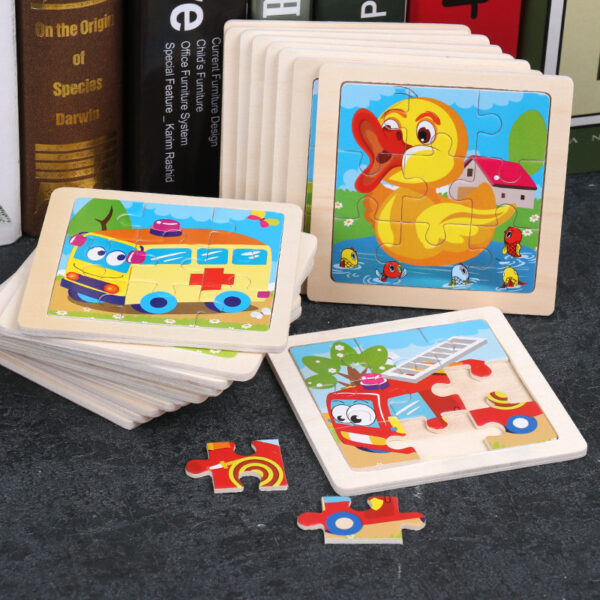 Wholesale Cartoon Animal Jigsaw Puzzle Wooden TOY