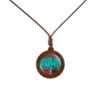 Wholesale Wooden Tree of Life Time Stone Glass Pendant Necklace