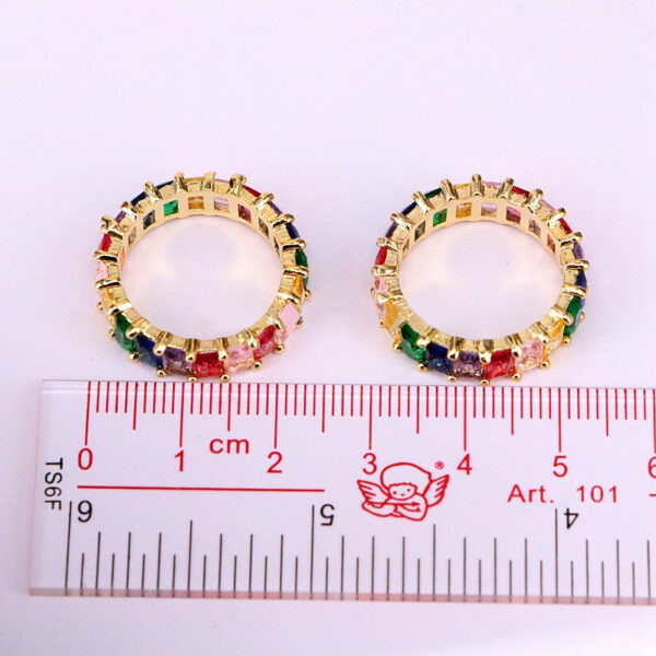 11438852247_109136280 Wholesale Jewelry Colored Square Zirconia Copper Rings