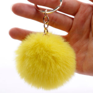 Yellow / 7cm fur ball