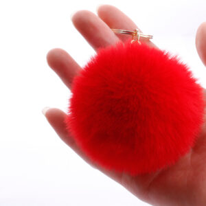 Red / 7cm fur ball