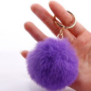 Purple / 7cm fur ball