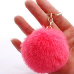 Pink / 7cm fur ball
