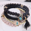 11473238157_2096644664 Wholesale Evil Blue Eyes Tassel Alloy Bracelet