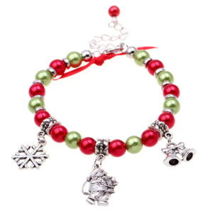 11484027470_280495390 Wholesale Christmas Alloy Beaded Bracelets