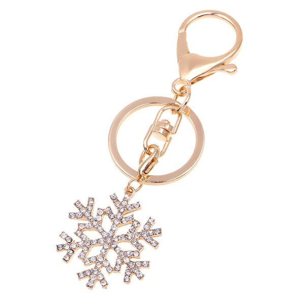 Wholesale Christmas Snowflake Diamond Gift  Alloy Keychain