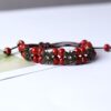 Wholesale Four Leaf Clover Fully Hand Woven Bead Chain Bracelet