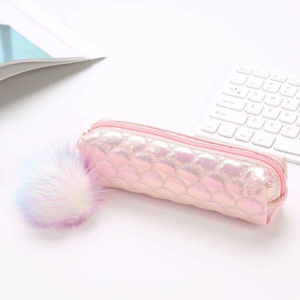 Wholesale Rainbow Color Plush Pencil Case