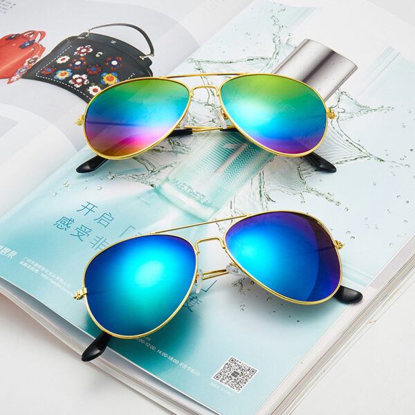 Wholesale Reflective Color Film Toad Mirror Colorful Sunglasses