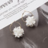 Wholesale Three-dimensional Flower Pearl Alloy Earrings