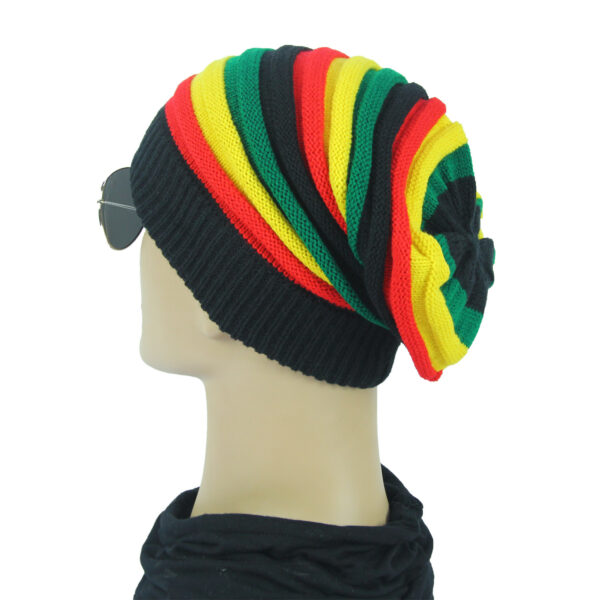 11514283160_95848348 Wholesale Colorful Striped Jamaican Pullover Casual Knitted Beanie