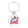 Wholesale Glass Father's Day Gift Best Super Dad Alloy Creative Keychain
