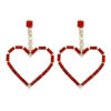 Wholesale Shiny Heart-shaped Diamond Earrings