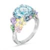 Wholesale Flower Gemstone Alloy Rings