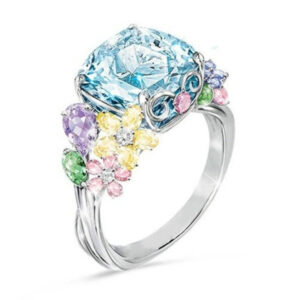 11560519658_118929627 Wholesale Flower Gemstone Alloy Rings