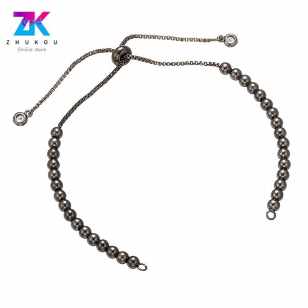 Wholesale DIY Semi-finished Bracelet Accessories Copper Bead Chain Adjustable Bracelet