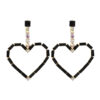 Wholesale Shiny Heart-shaped Diamond Earrings