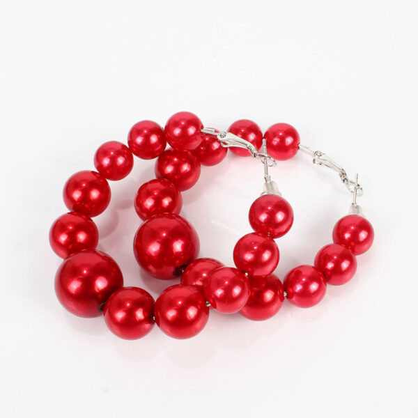 11598987168_192854676 Wholesale Large Circle Imitation Pearl Earrings