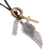 11600806561_1951107721 Wholesale Angel Wings Genuine Leather Necklaces