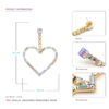 Wholesale Shiny Heart-shaped Diamond Earrings