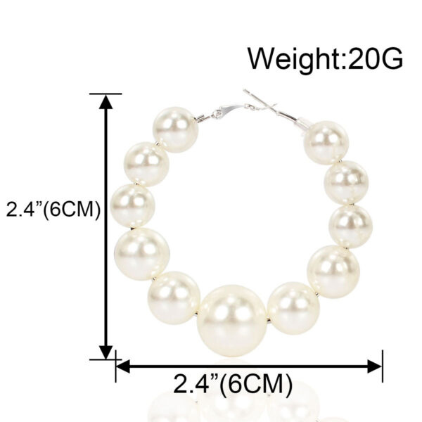 11635414860_192854676 Wholesale Large Circle Imitation Pearl Earrings
