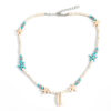 11639120549_1588907008 Wholesale Bohemian Handmade Turquoise Natural Shell Starfish Necklace