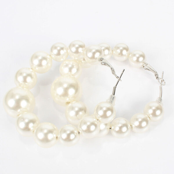 11666654791_192854676 Wholesale Large Circle Imitation Pearl Earrings