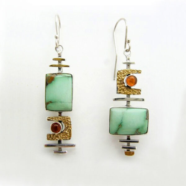 11708710153_731362266 Wholesale Vintage Turquoise Metal Earrings