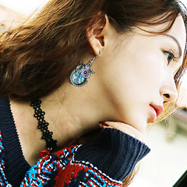 Wholesale Owl Animal Color Alloy Earrings