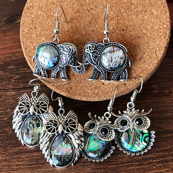 Wholesale Owl Animal Color Alloy Earrings