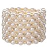 Wholesale Pearl Rhinestone Multilayer Seven Rows Wound Spiral Bracelet