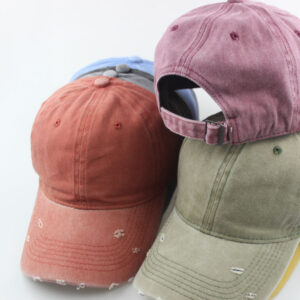 Wholesale Cotton Washed Hole Baseball Cap