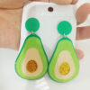 11752515904_1080191629 Wholesale Avocado Exaggerated Acrylic Earrings