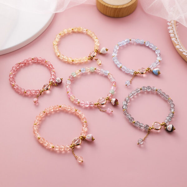 11767286626_1401670587 Wholesale Kitten Crystal Beaded Bracelet