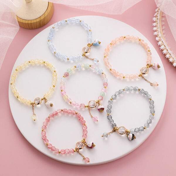 11767298435_1401670587 Wholesale Kitten Crystal Beaded Bracelet