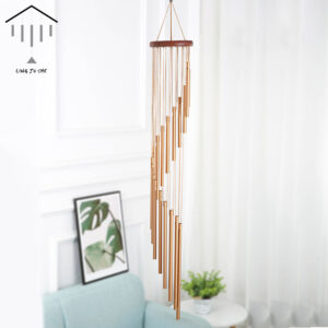 Pine -35 inch gold aluminum tube wind chime (WH955H)