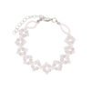 Wholesale Openwork Braided Pearl Alloy Bracelet