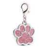 Wholesale Glitter Footprint Alloy Keychain